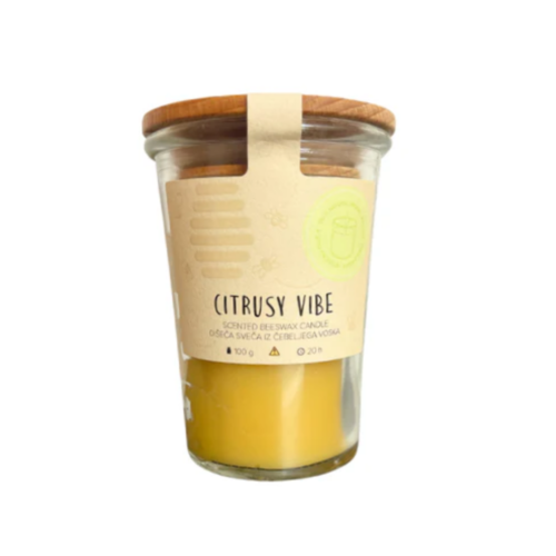 Dišeča sveča, v kozarcu, Citrus Vibe, 2Bees, 100 g
