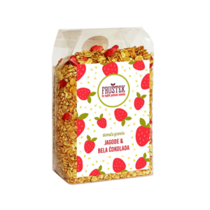Granola jagode & bela čokolada, Fruštek, 350 g